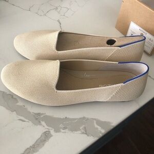 Rothy's Beige and Blue Loafers
